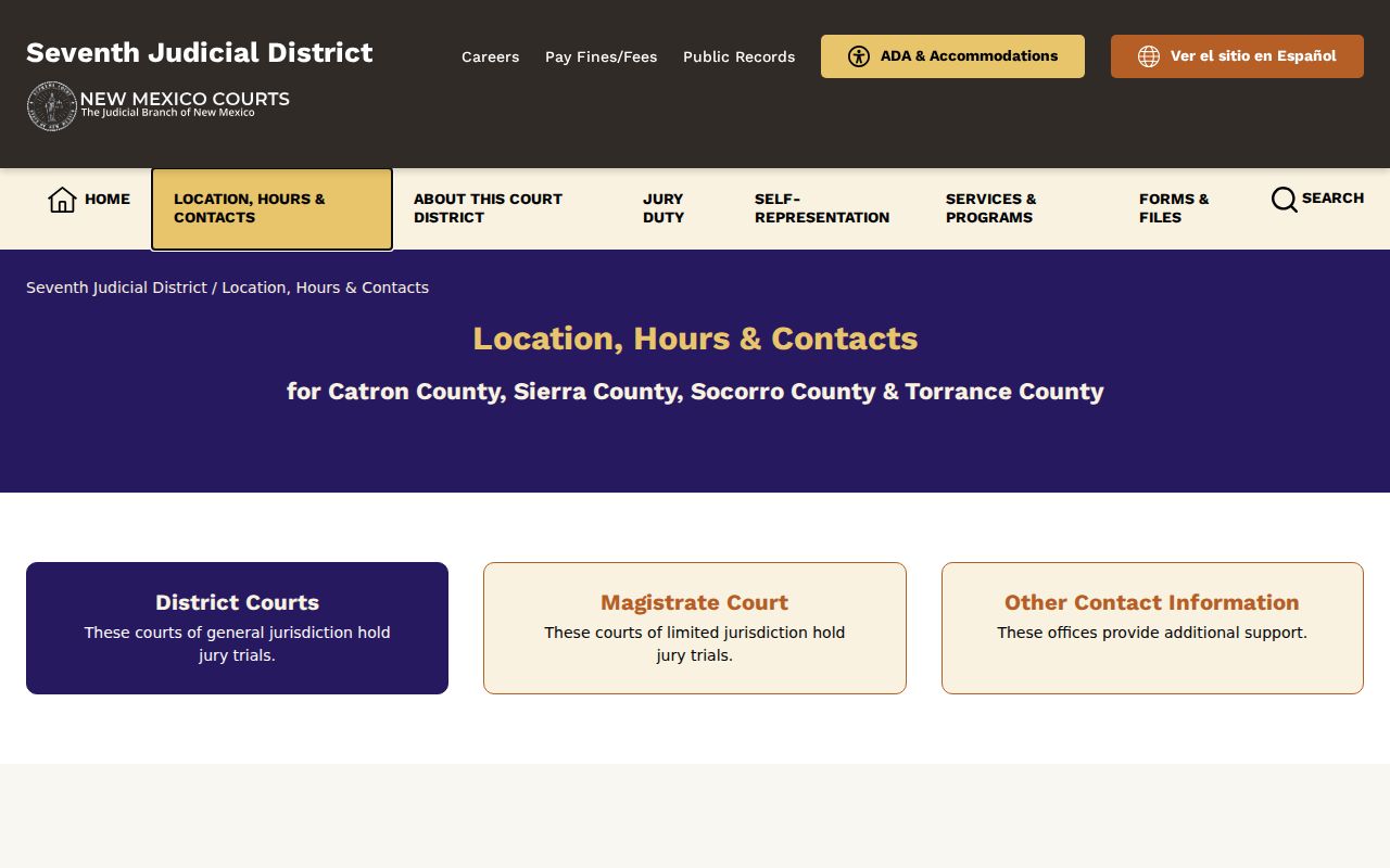 Torrance court schedule District Court location