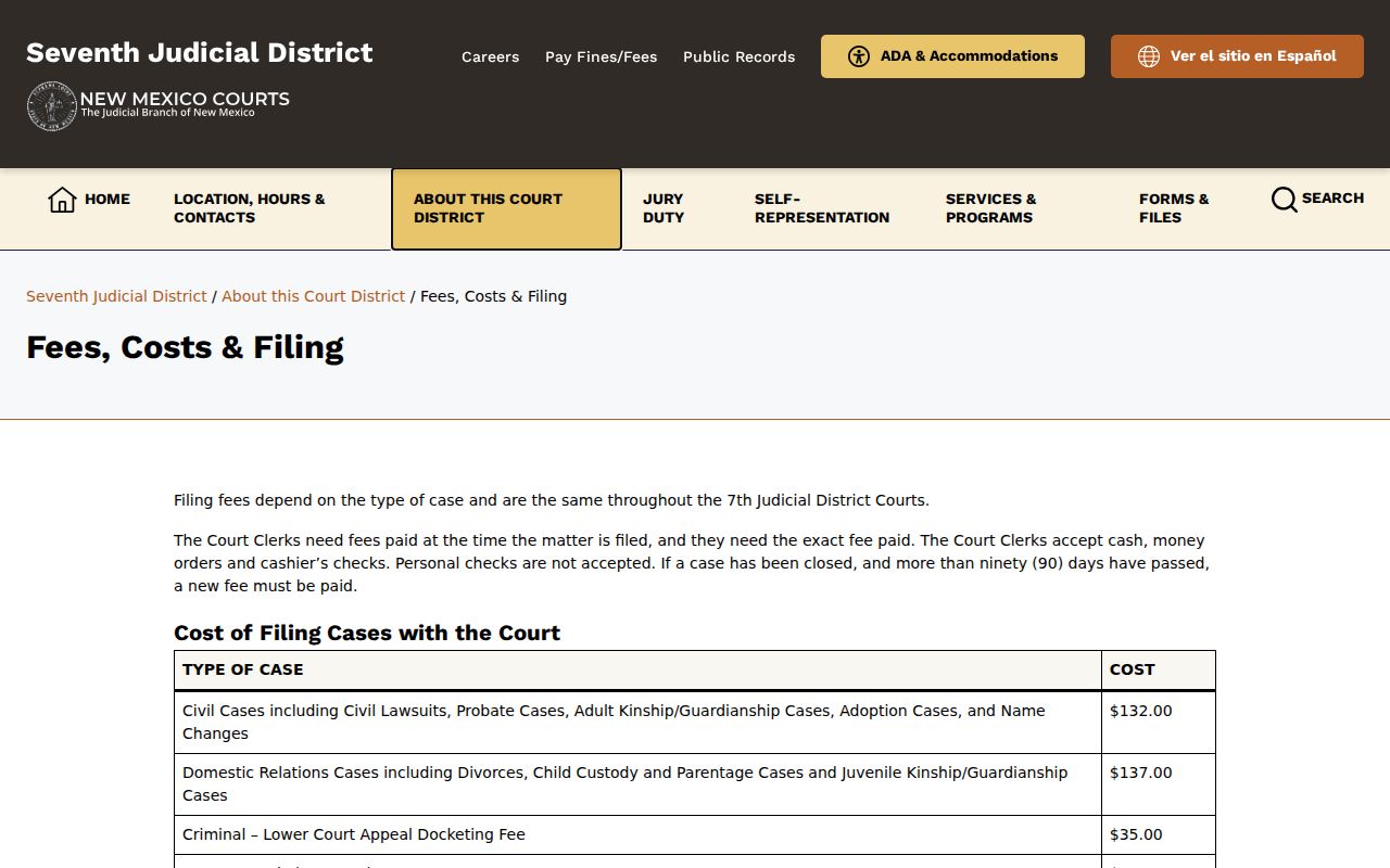 Torrance court records copy and certification fees