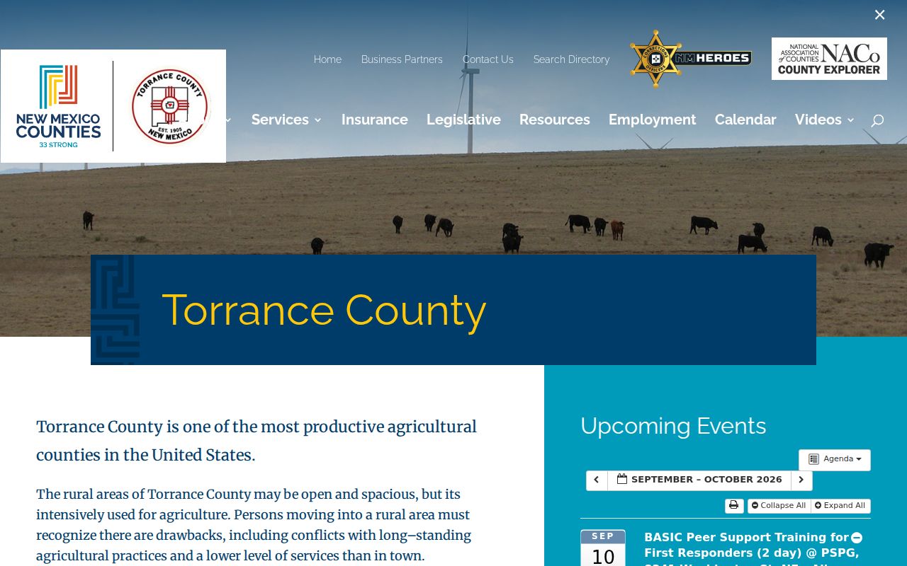 Encino court records routing context from the Torrance County official profile